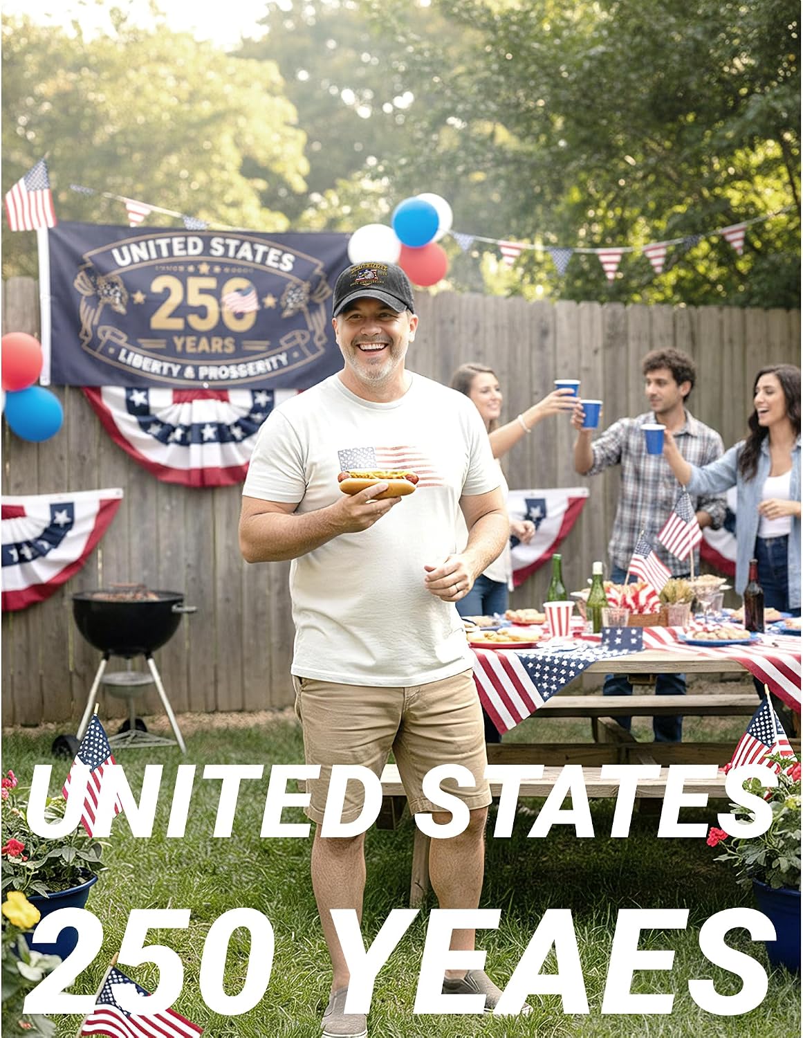 250 Anniversary USA Hat,United States of America 250th Anniversary Cap,US Patriotic Merchandise Gifts