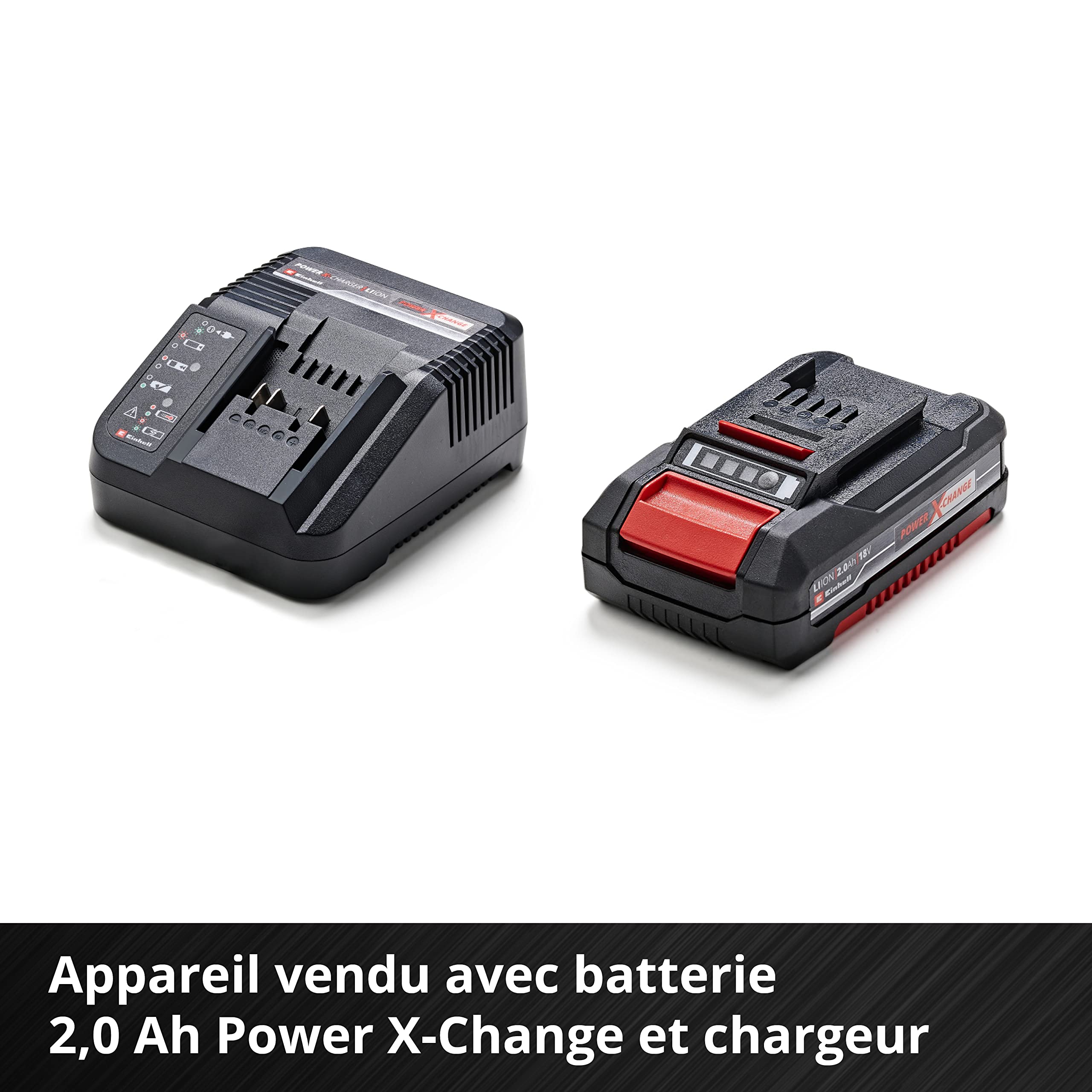 Einhell Taille-Haies sans Fil GE-CH 1846 Li Kit Power X-Change (18 V, 2,0 Ah, Longueur de Coupe 46 cm - Longueur de Lame 52 cm, Epaisseur de Coupe 11 mm) Livré avec Batterie 2,0 Ah et Chargeur