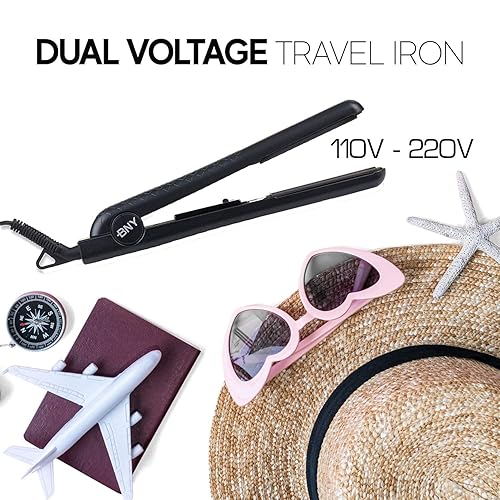 Miniatura 6 de Brilliance New York - Plancha de cerámica suave de 1.5 pulgadas, alisa y riza con ajuste. Temperatura, cuenta con iones negativos y tecnología FIR,