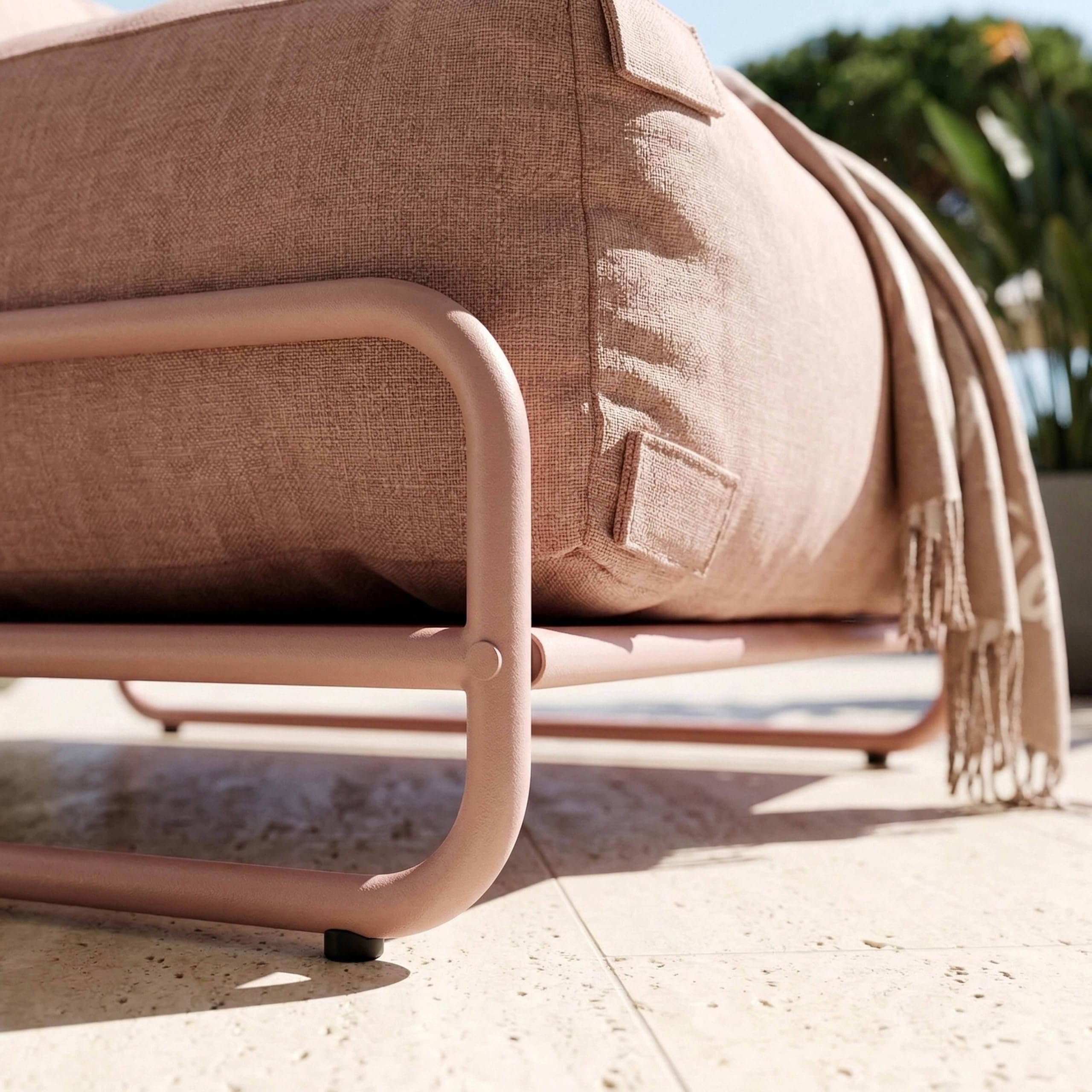 Oviala Mixi Sessel, modular, für Gartenmöbel, mit Struktur in Puderrosa