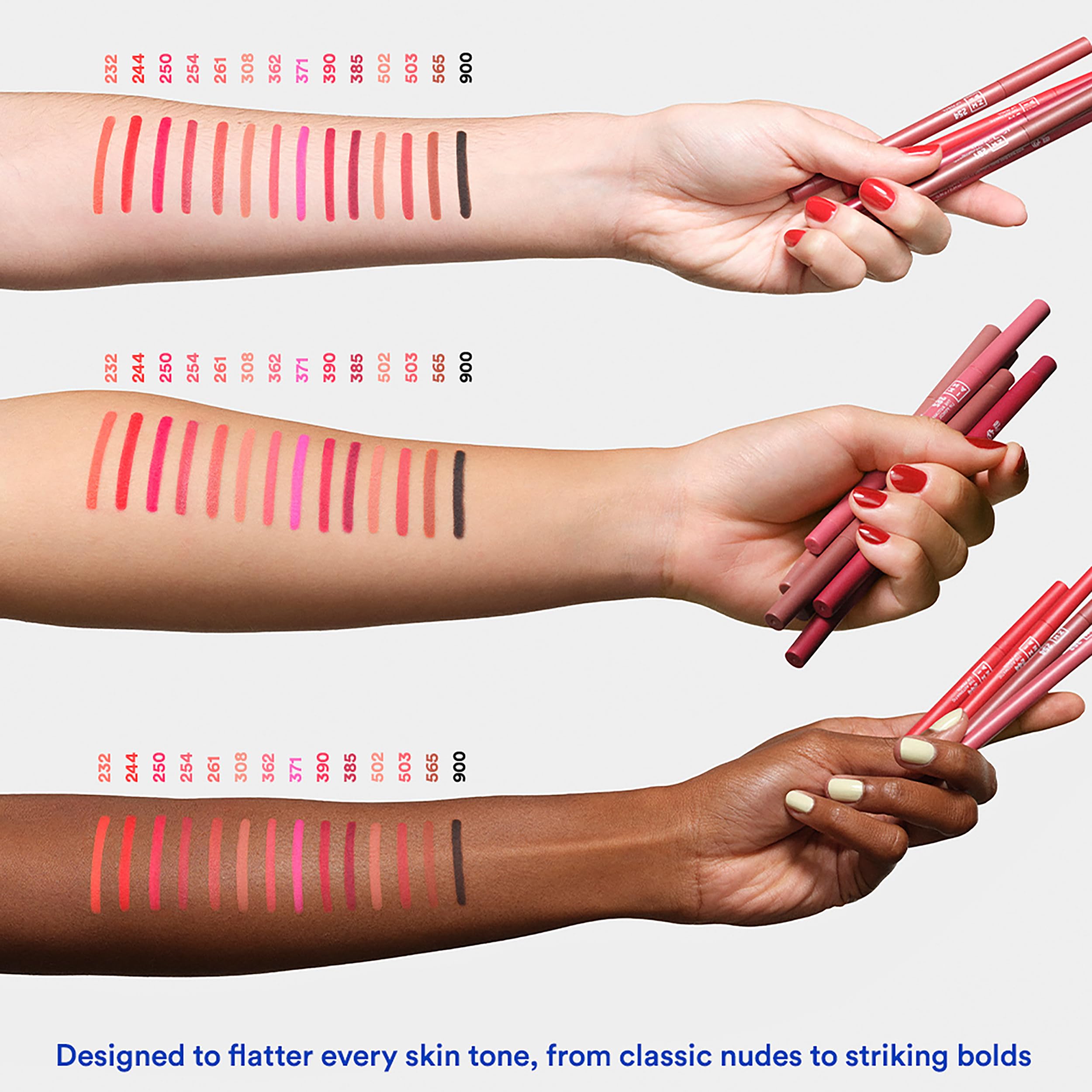 3INA MAKEUP - The Automatic Lip Pencil 900 - Schwarz Lippenkonturenstift Wasserfest - Lipliner für Vollere Lippen - Automatischer Lippenkonturenstift - Vegan - Cruelty Free