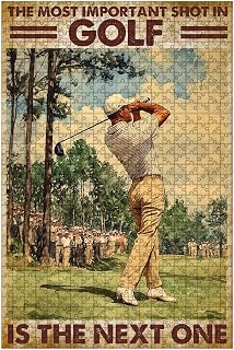 1000 Piece Golf Wooden Puzzles Important Shot in Golf Educational Wooden Puzzles and Brain Games for Kids Ideal for Patio Decor 29.5x19.7 Inch