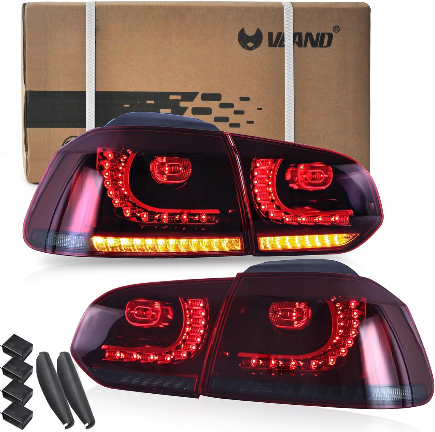 VLAND LED Tail Lights Fit for 20082013 Volkswagen Golf 6 MK6 TSI TDI