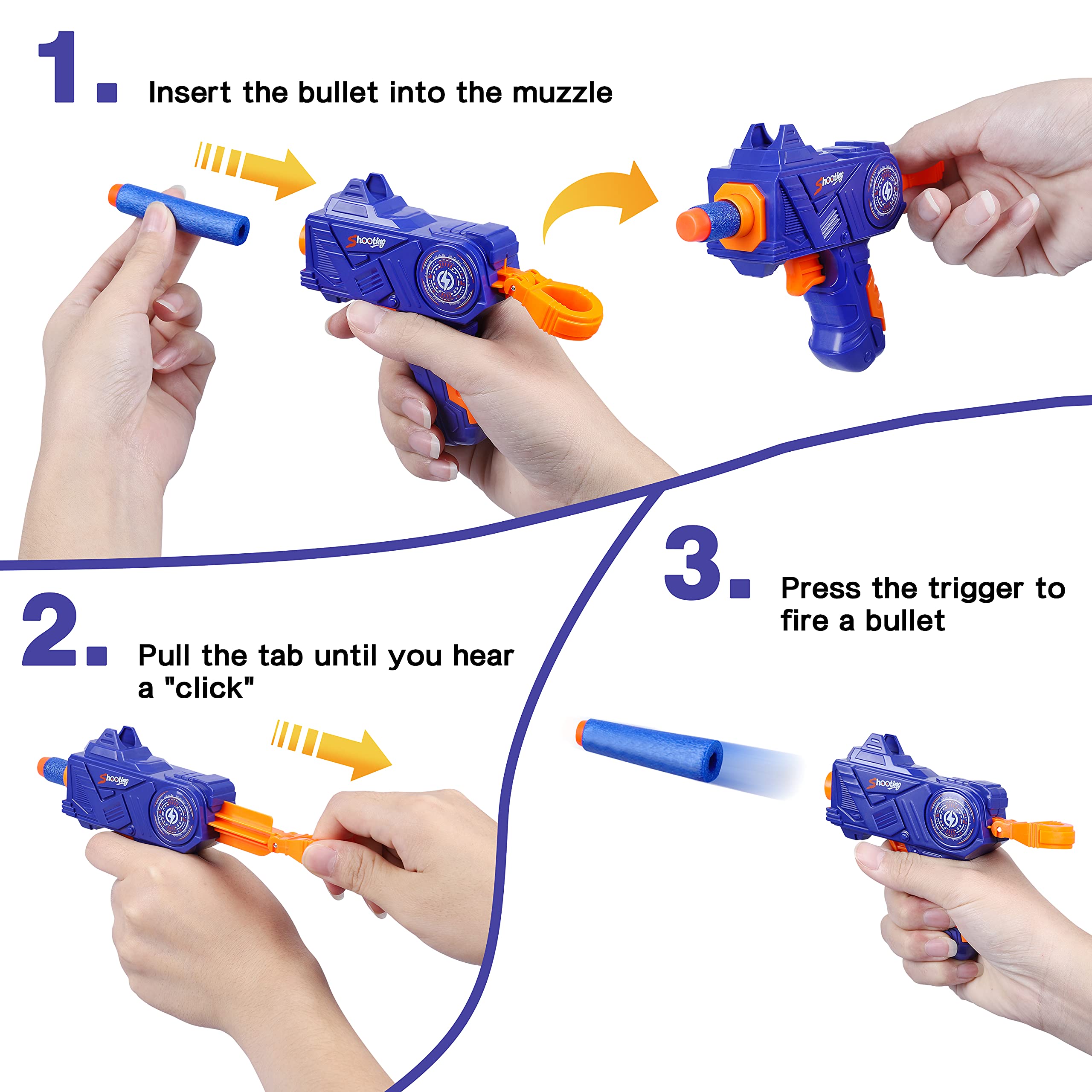 Digital Shooting Targets with Foam Dart Toy Gun, Electronic Scoring Board Games for Kids