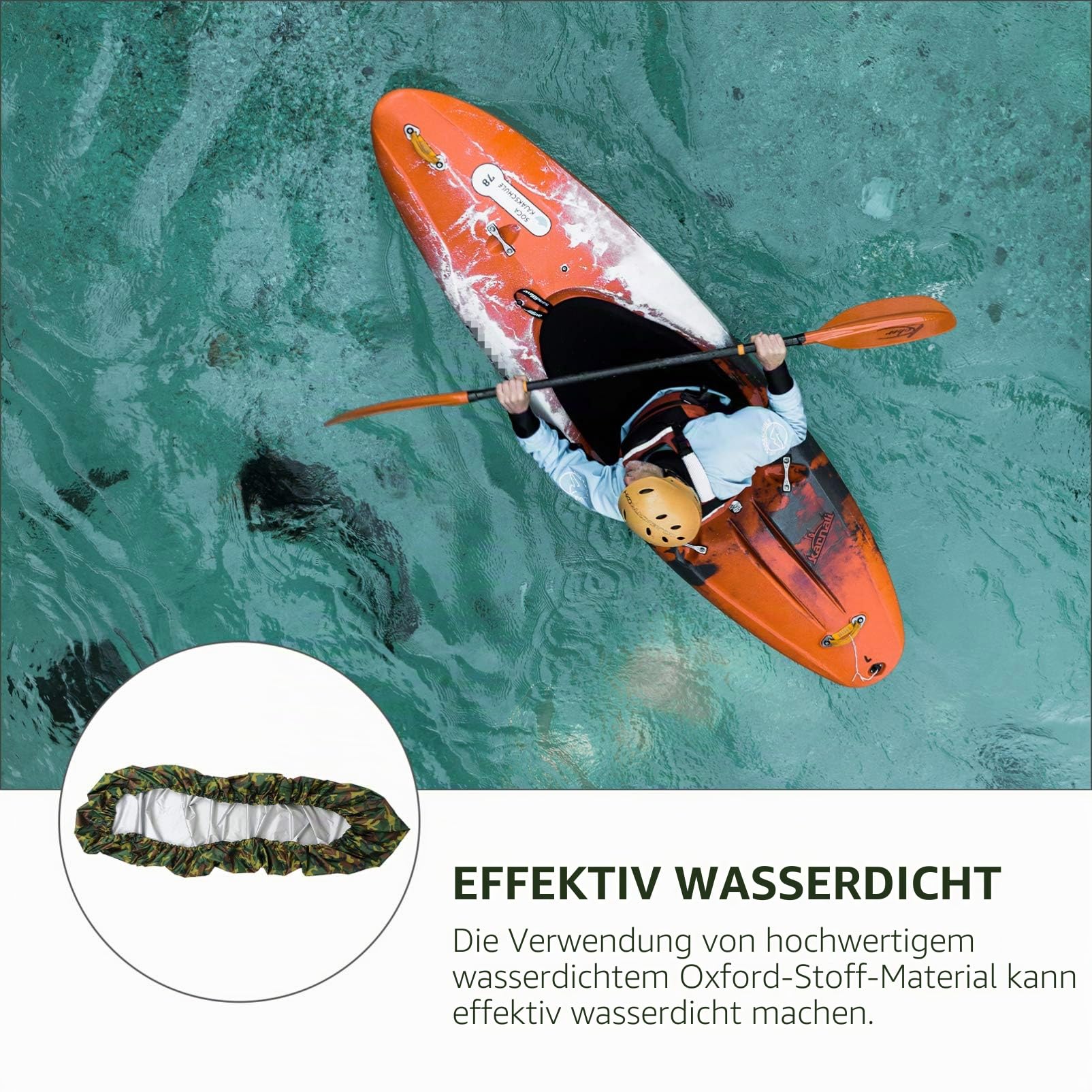 BESPORTBLE Kajak Bootsabdeckung Hochleistungs Wasserdicht UV-Beständig Staubdicht Boot Ski Abdeckung Outdoor Abdeckung für Bass 350X150cm