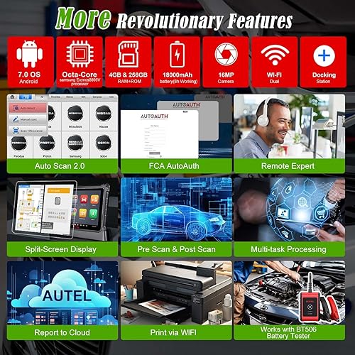 Miniatura 8 de Autel Escáner MaxiSys Ultra EV OBD2, herramienta de escaneo de diagnóstico, análisis de batería de alto voltaje, reparación TruSpeed del motor,