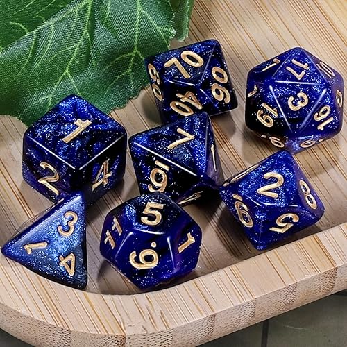 Miniatura 79 de CiaraQ DND - Juego de dados poliédricos para juegos de rol de Dungeons and Dragons RPG MTG, con 1 bolsa de dados (rosa + amarillo) Rosa +