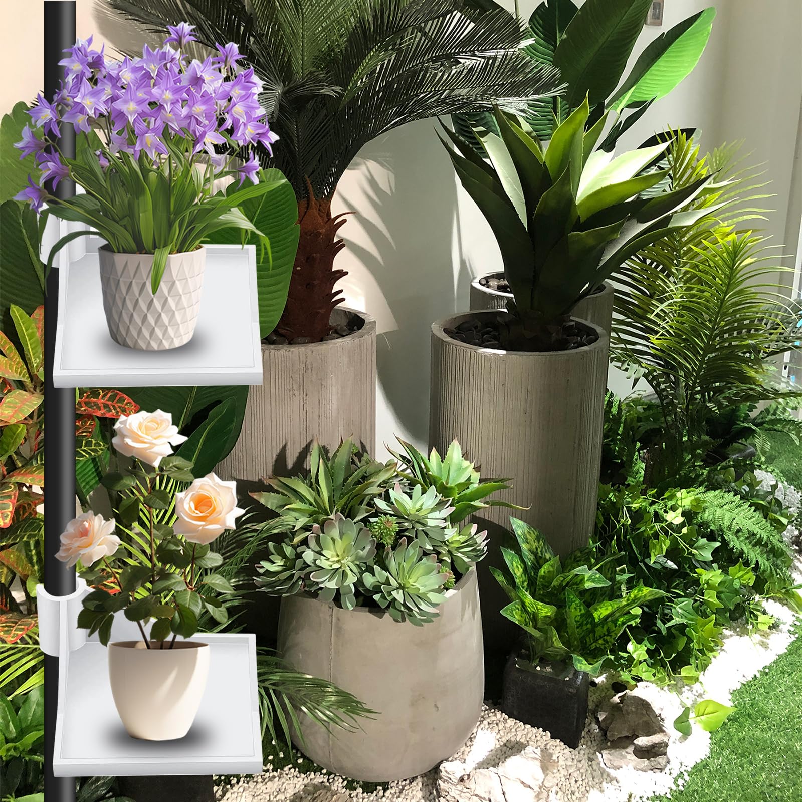 4 Piezas Accesorios para Tienda de Cultivo, Estante Esquinero para Cámara, Accesorios de Cultivo, Accesorios para Caja de Cultivo, Estante de Cultivo Versátil, Kit de Tienda de Cultivo