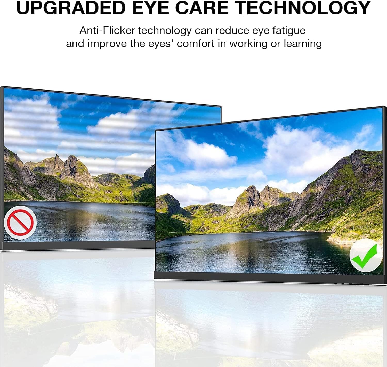 KOORUI 22 Inch Computer Monitor, FHD 1080P VA Desktop Display, 100HZ Ultra Thin Bezel/Eye Care/Ergonomic Tilt, HDMI VGA Ports LED Monitor for PC, VESA Mounting - Image 4