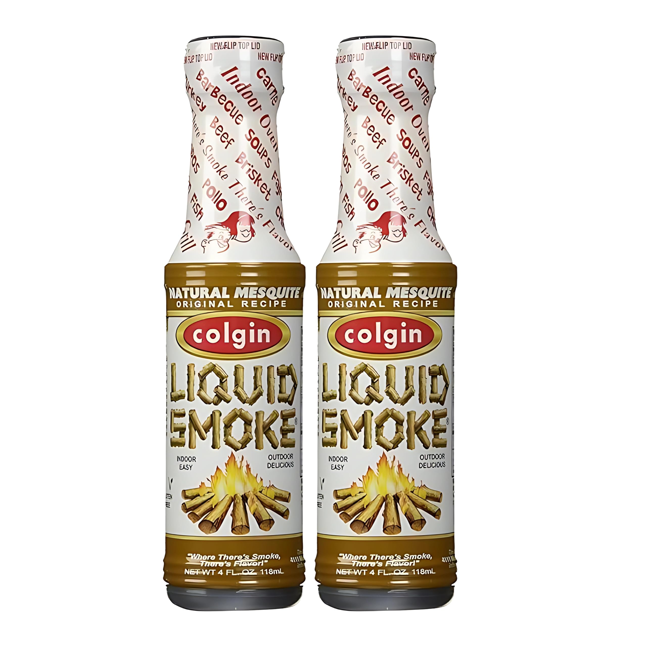 Colgin Authentic Mesquite Flavor (4 Oz) for Home Cooks and BBQ Enthusiasts - Liquid Smoke for Cooking - Add Mesquite Liquid Smoke Flavoring to BBQs & Dips - Ideal for Grilling & Marinades (2 Pack)