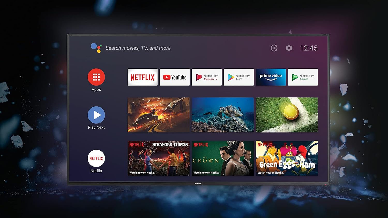 Sharp Aquos 4T-C50BL6EF2AB - 50 Smart TV 4K Ultra HD Android 9.0, Wi-Fi, DVB-T2/S2, 3840 x 2160 Pixels, Nero, suono Harman Kardon, 4xHDMI 3xUSB, 2020