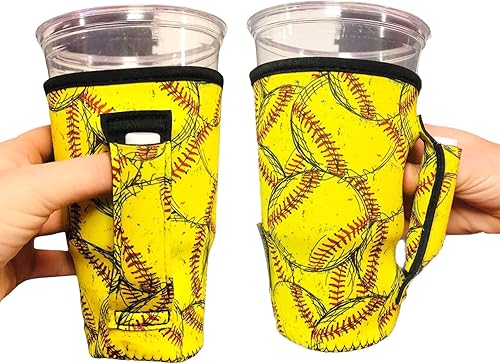 Lit Handlers - Soporte para vaso de 20 a 27 onzas, funda de neopreno para café y té con asa, funda aislada y soporte para bebidas resistente al agua Lit Handlers - Soporte para vaso de 20 a 27 onzas, funda de neopreno para café y té con asa, funda aislada y soporte para bebidas resistente al agua