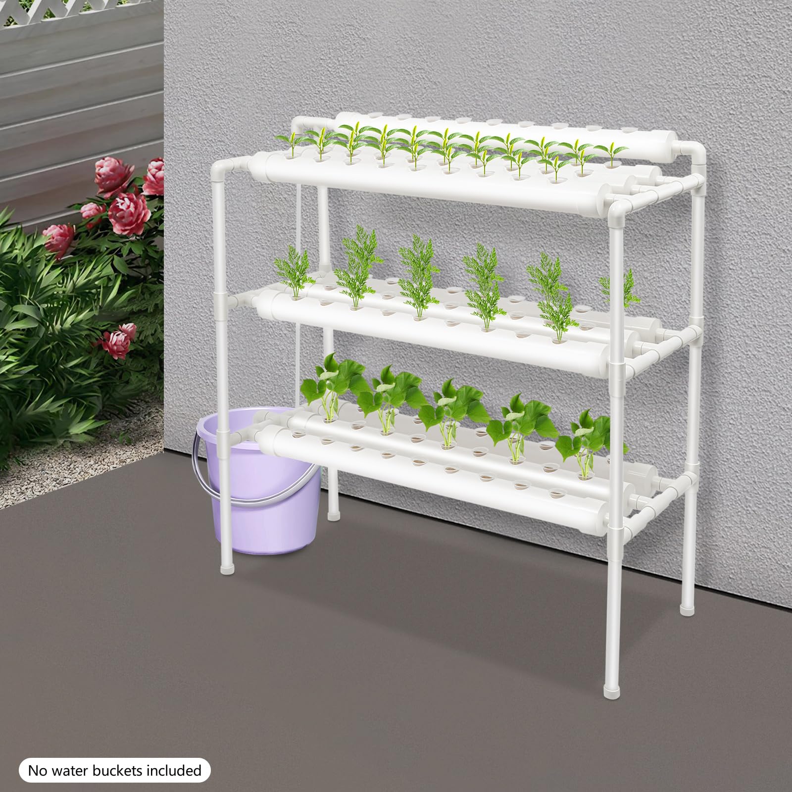Hydroponics Wachsendes System, 3 Schicht 90 Löcher Hydroponic Site Grow Kit