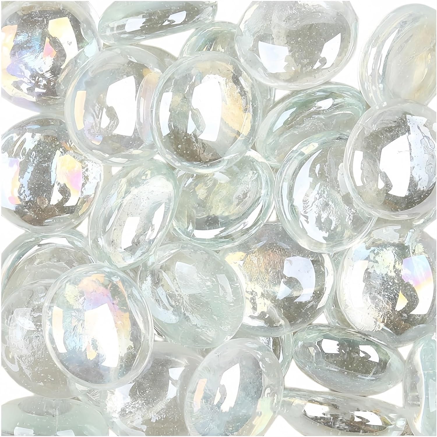 LiFschal 200G(0.45LB) Flat Glass Marbles,Dark Blue Colour Mini Glass Gems,Flat Bottom Marble Beads,Vase Fillers Beads Decorative Glass Pebbles for Fish Tank Home Decorative,60-70PCS(0.51"-0.71")