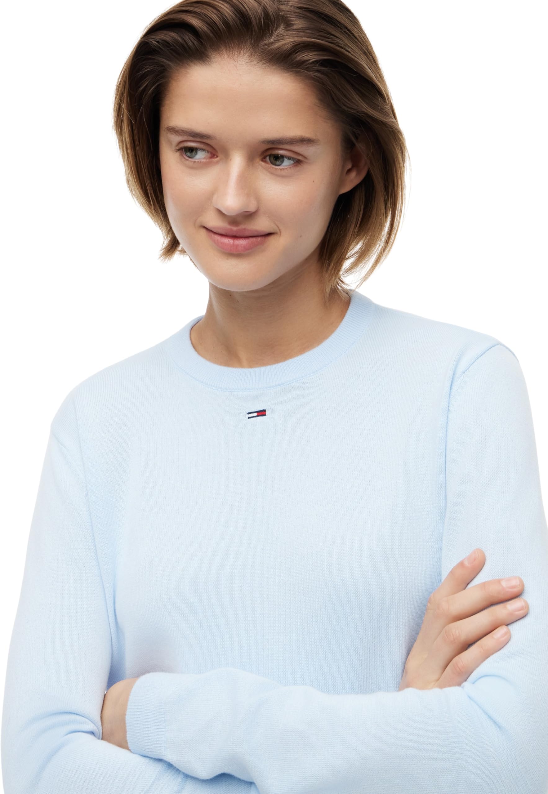 Tommy Jeans Jersey Mujer Essential Crew de lagodón