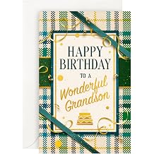 Prime Greetings Grandson Birthday Card, Made in America, Thick Card Stock with Premium Envelope Packaged in a Reusable Presentation Mailer, Eco-Friendly, 5in x 7.75in