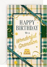 Prime Greetings Grandson Birthday Card, Made in America, Thick Card Stock with Premium Envelope Packaged in a Reusable Presentation Mailer, Eco-Friendly, 5in x 7.75in