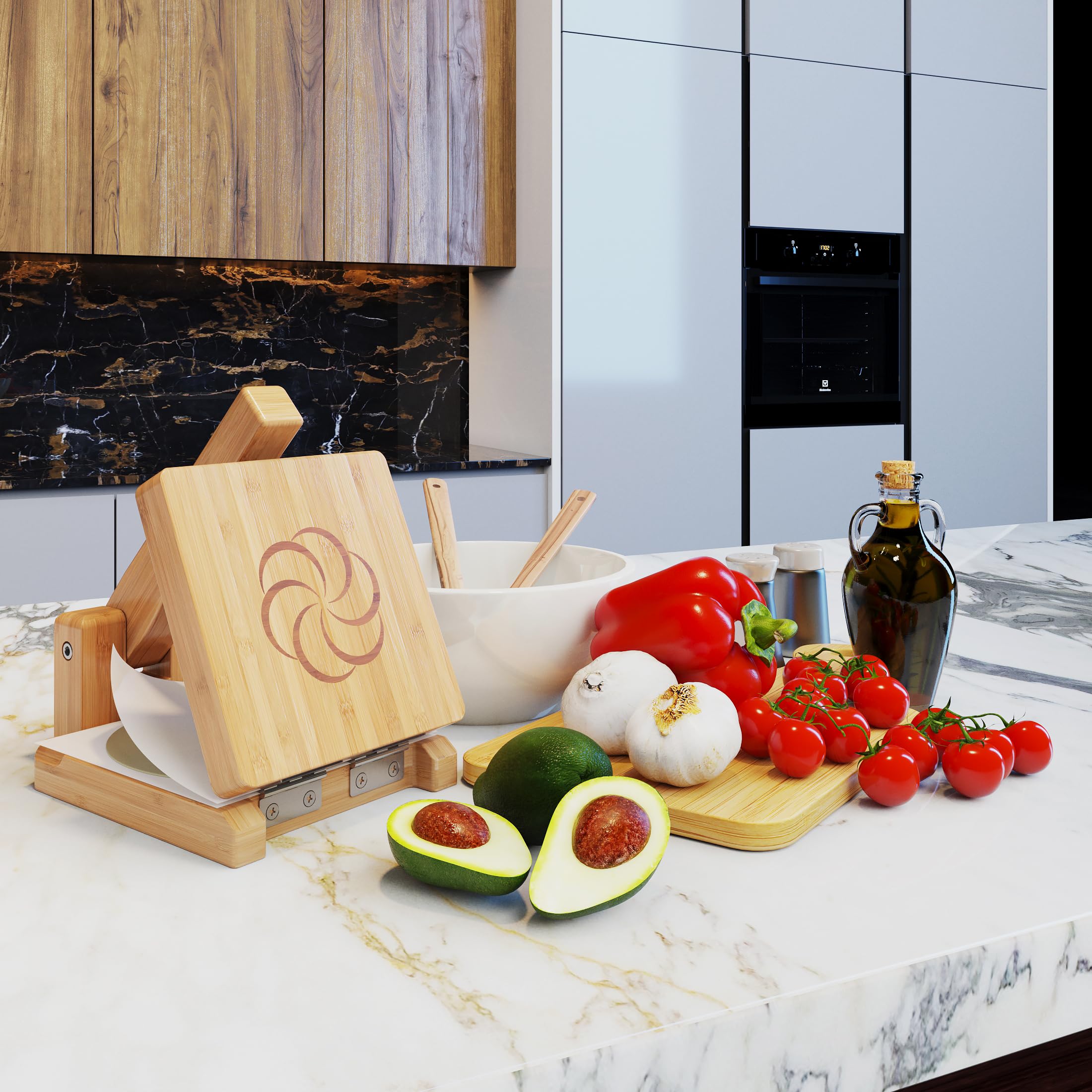 Pressa Per Tortilla In Legno Naturale Diametro 41.5 Cm - Per Fare Tortillas, Roti, Chapati, Tacchi Fatti In Casa