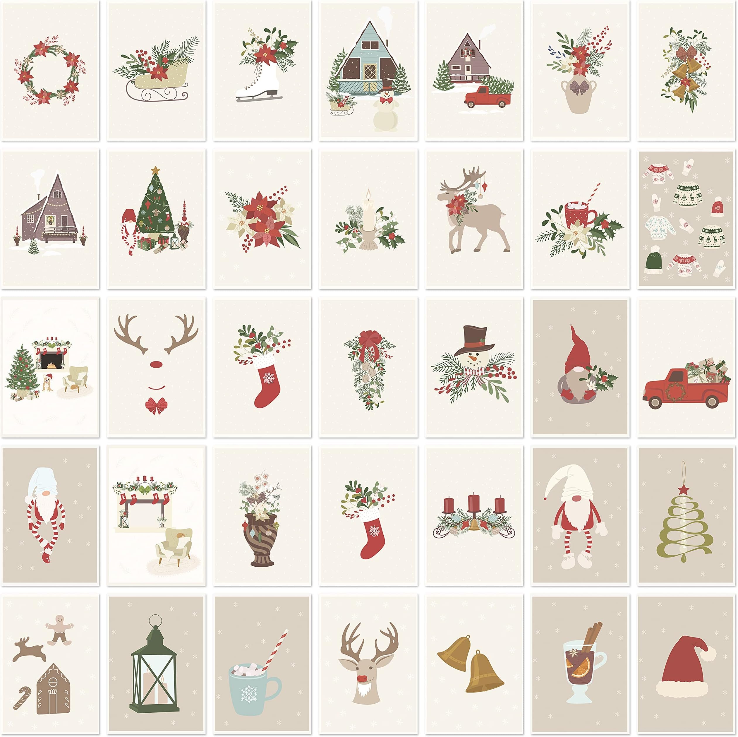 Edition Seidel Weihnachtspostkarten Set - 30 Karten Im Modernen Design