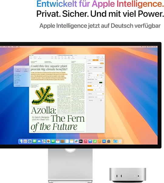 Apple Mac mini Desktop-Computer mit M4 Chip mit 10 Core CPU und 10 GPU: 16 GB gemeinsamer Arbeitsspeicher, 512 GB SSD Speicher, Gigabit Ethernet. Funktioniert mit iPhone/iPad - 4
