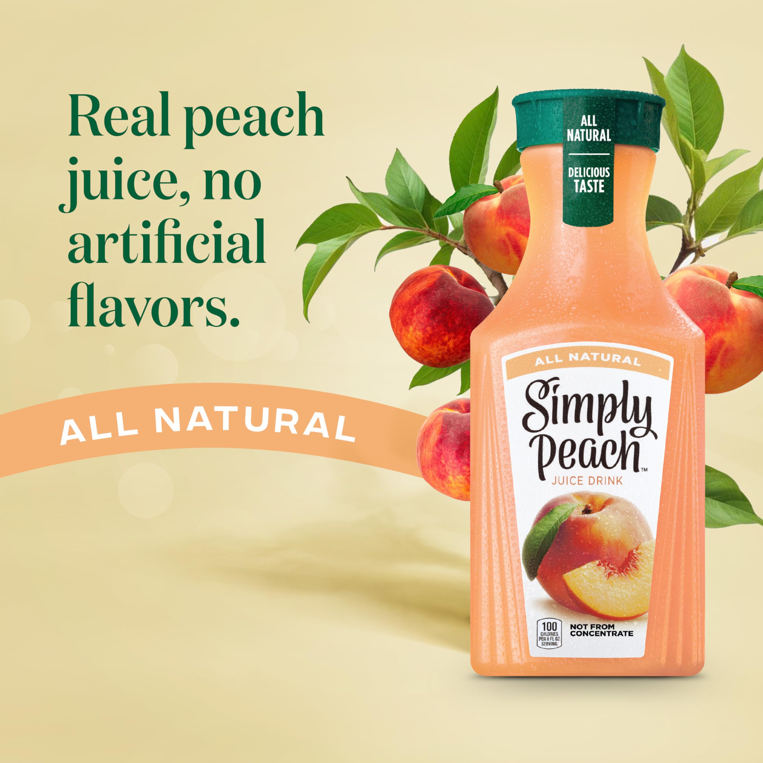 Simply Peach Juice Drink, 52 Fl Oz Bottle