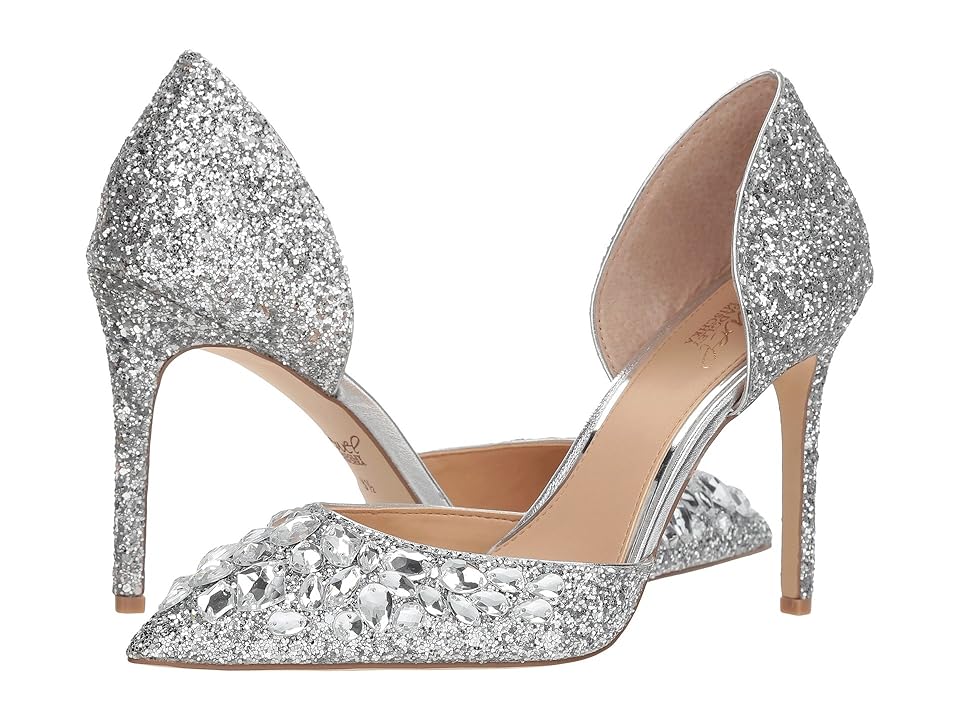 

Jewel Badgley Mischka Upton (Silver Glitter) Women's Shoes