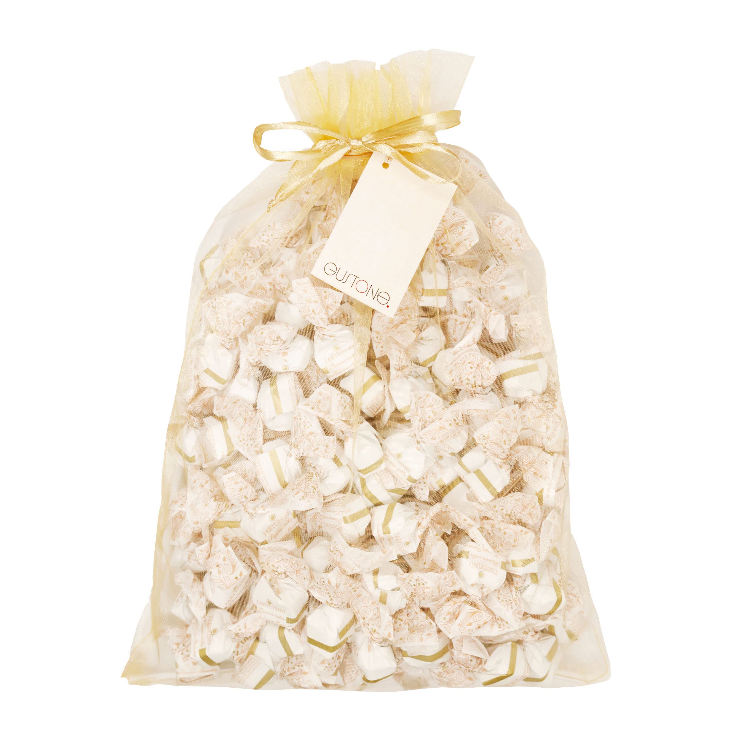 GUSTONE. Tartufini Dolci Panna Cotta Antica Torroneria Piemontese 140 1kg | glutenfrei, IGP-geschützte Herkunft, Trüffel-Praline weiße, Trüffelpraline, in Handarbeit gefertigt