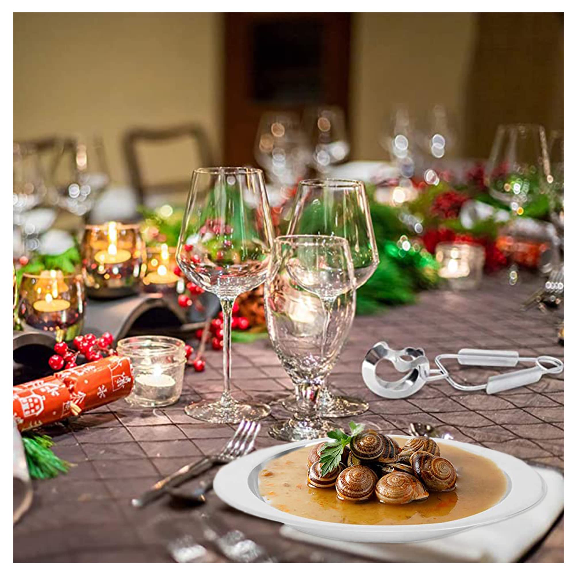 Lot De 6 Assiettes à Escargots 12 Emplacements En Pyrex. Très Bel état