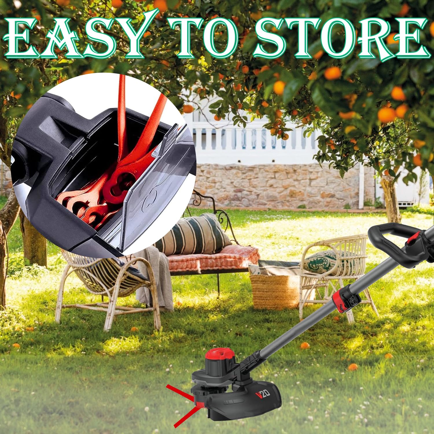 100 Lame Plastiche Per Decespugliatore - Ricambi Per Tagliabordi, Colore Rosso - Foto 11