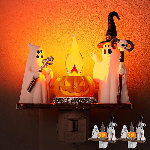 Miniatura 17 de Briignite Luz nocturna de burbujas enchufable, luz nocturna LED acrílica, paquete de 2, luz nocturna decorativa regulable, sensor de atardecer a