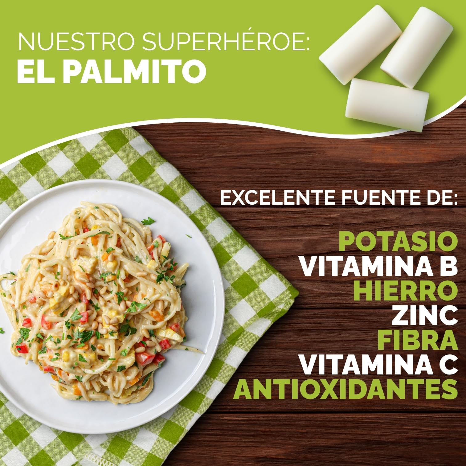 PALMINI Pasta Linguini - Palmito – Bajo en calorías – Bajo en carbohidratos – Keto - Vegano – Libre de OGM – Libre de Gluten – Sin azúcar – 338g | (Pack de 6 unidades)