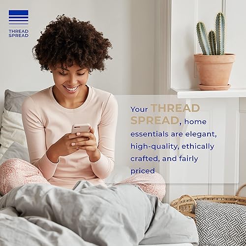 Miniatura 7 de THREAD SPREAD Glee - Fundas de almohada tamaño Queenestándar, 2 unidades, suaves y lisas, 100% algodón, tejido satinado de 400 hilos, fundas de