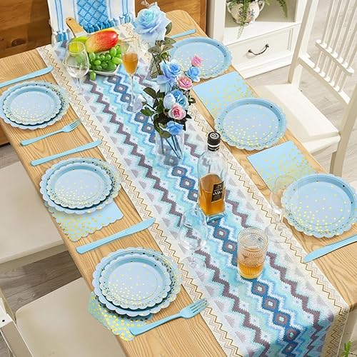 Miniatura 6 de LOOWVY Suministros de despedida de soltera de equipo dorado platos de papel para despedida de soltera servilletas desechables para compromiso boda