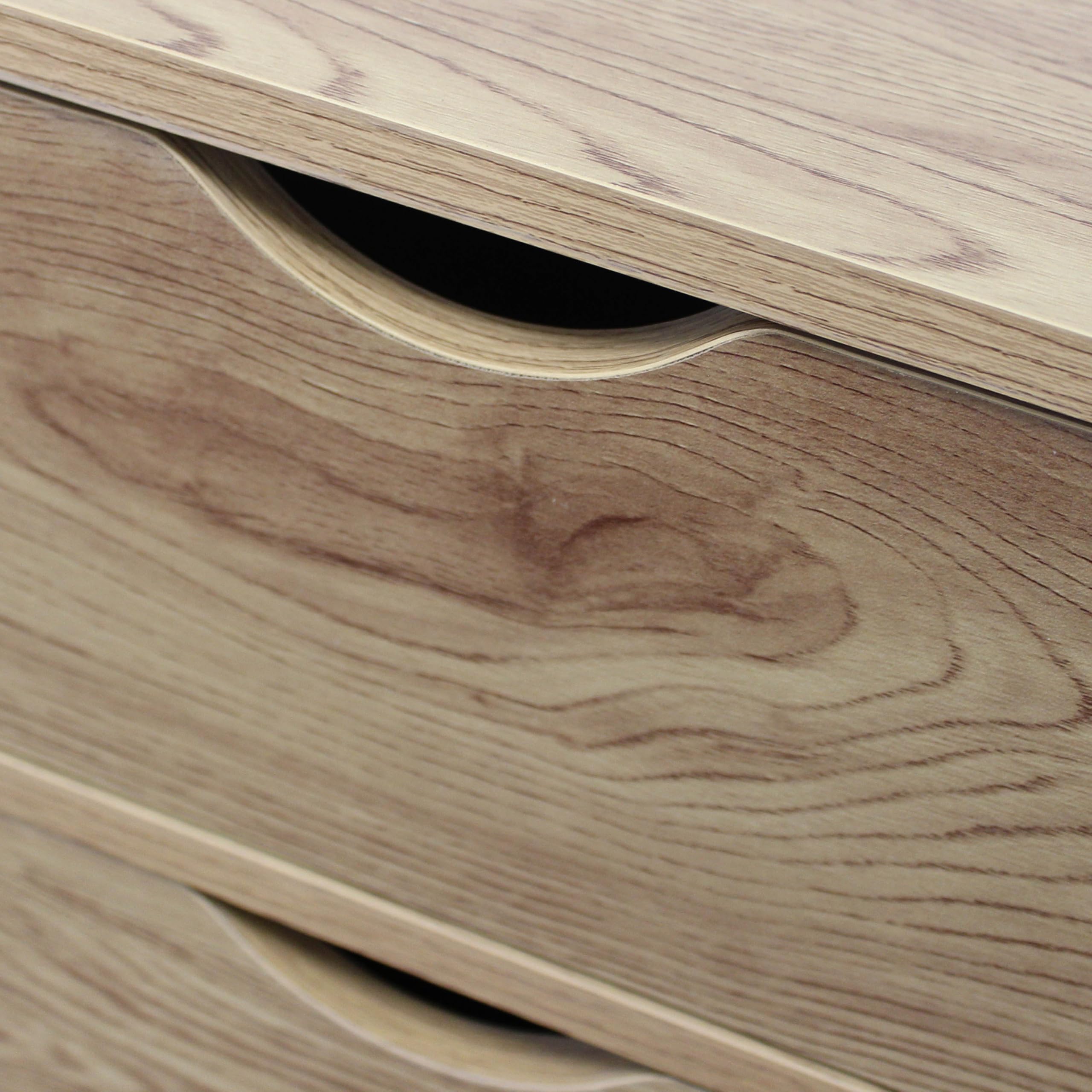 Comodino in legno naturale 2 cassetti stile scandinavo - ULANLEN Naturale