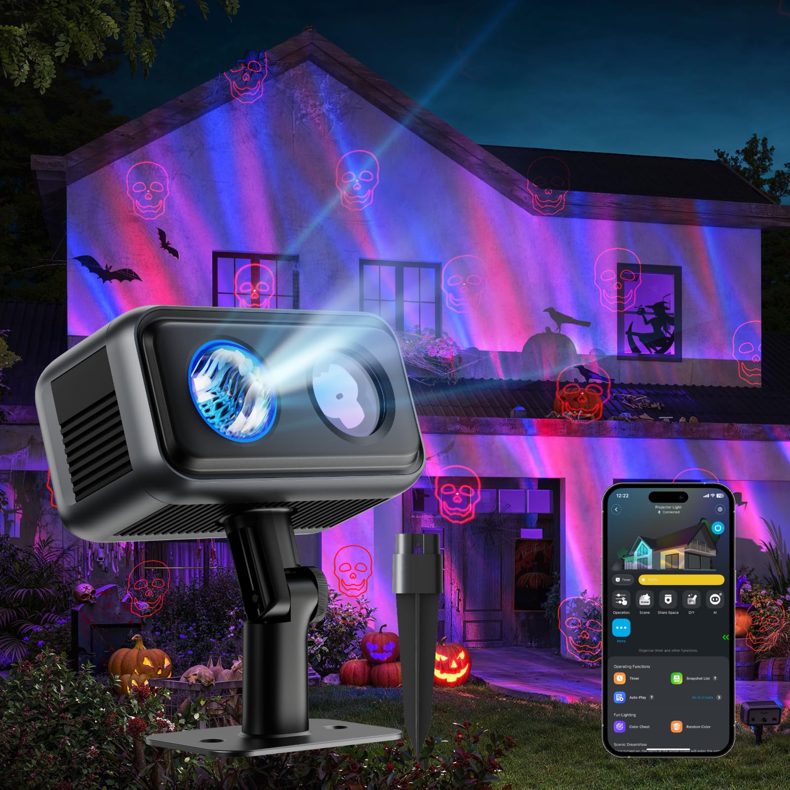 Govee Outdoor Aurora & Laser Projektor, Smart Projektor Weihnachten Aussen