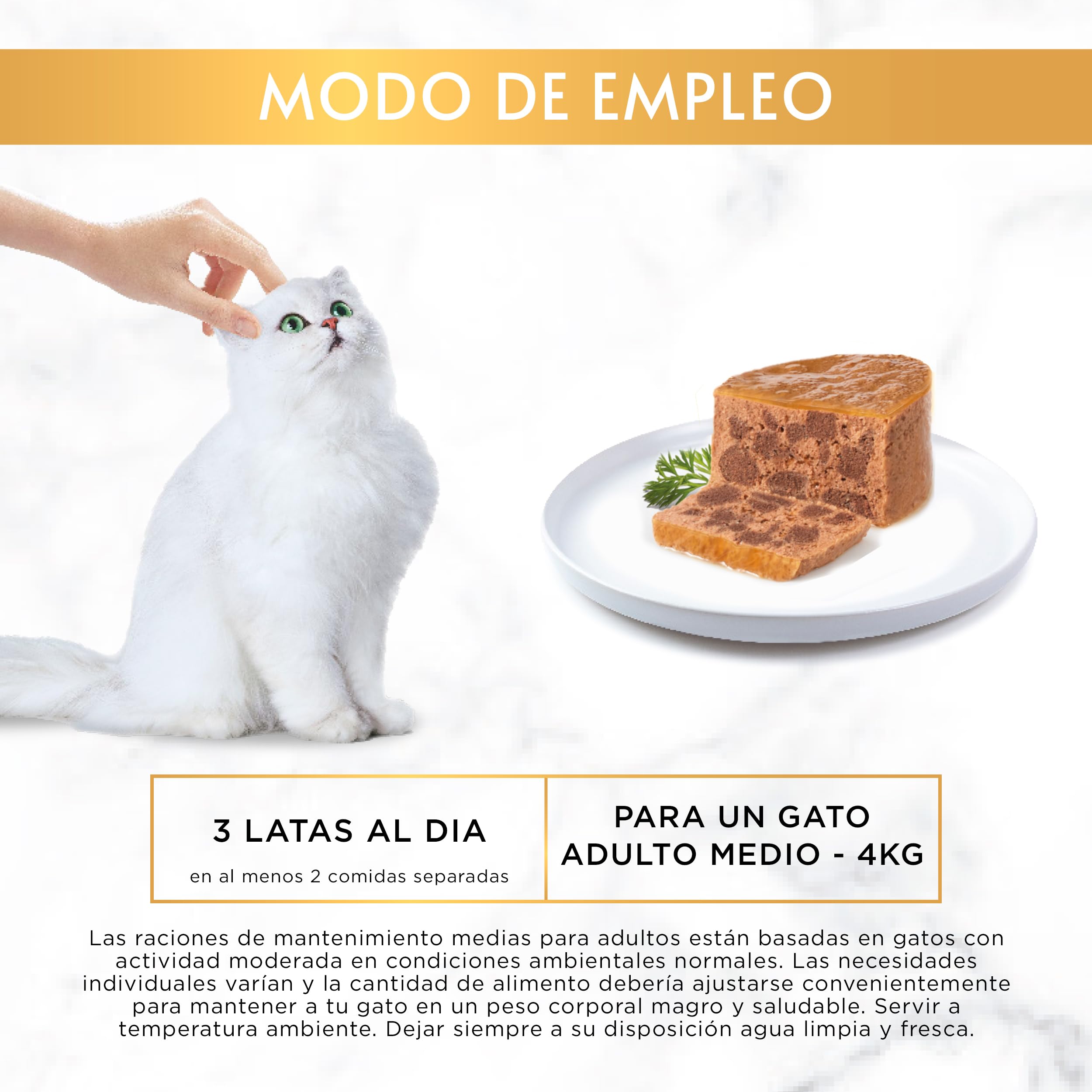 GOURMET Gold Terrine, Comida Húmeda para Gato Adulto, Paté de Pollo, Pack de 24 Latas de 85 g
