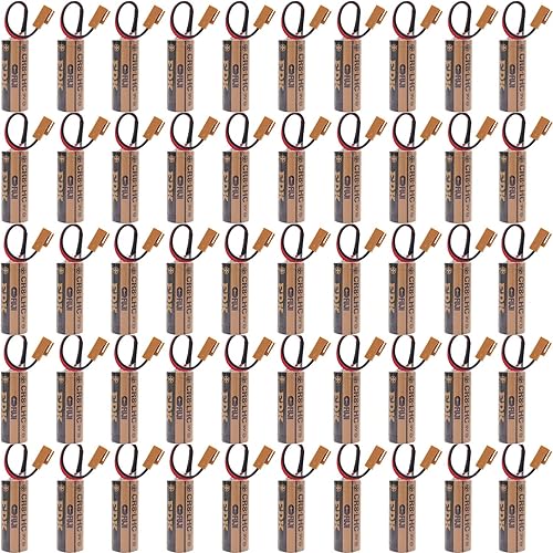 (50 piezas) CR8 LHC 17450 batería para Fuji CR8. LHC A02B-0200-K102 Fanuc A98L-0031-0012 Batería de respaldo de 3V con enchufe marrón