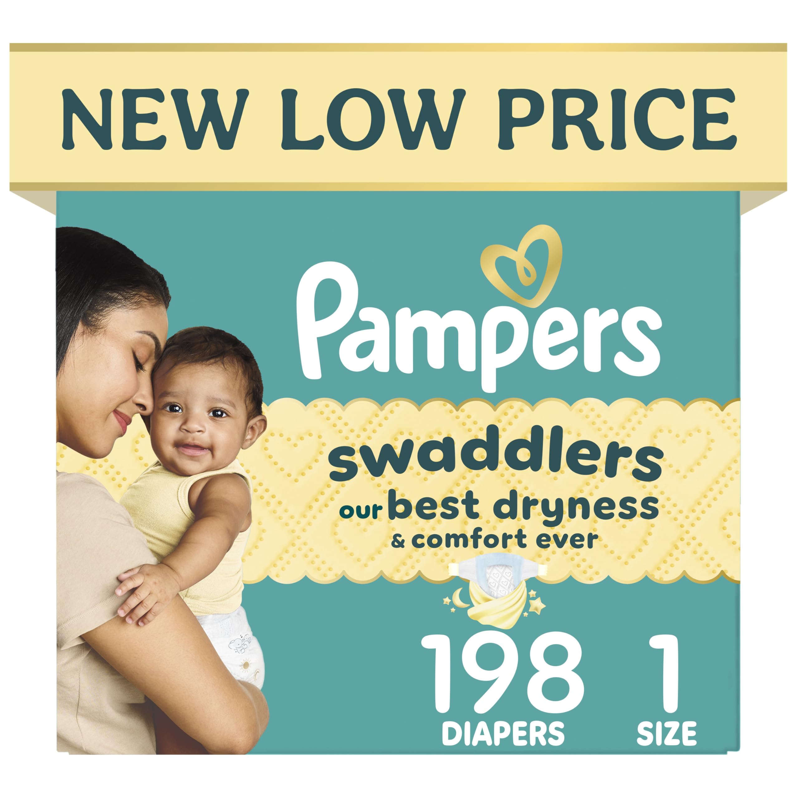 Pampers Swaddlers Diapers, Size 1