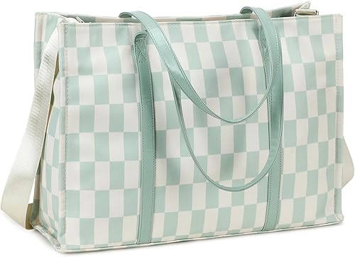 Miniatura 19 de Bolsa de mano para computadora portátil para mujer, bolsa de lona de 15.6 pulgadas, bolso de hombro para computadora, bolso de mensajero, bolso para