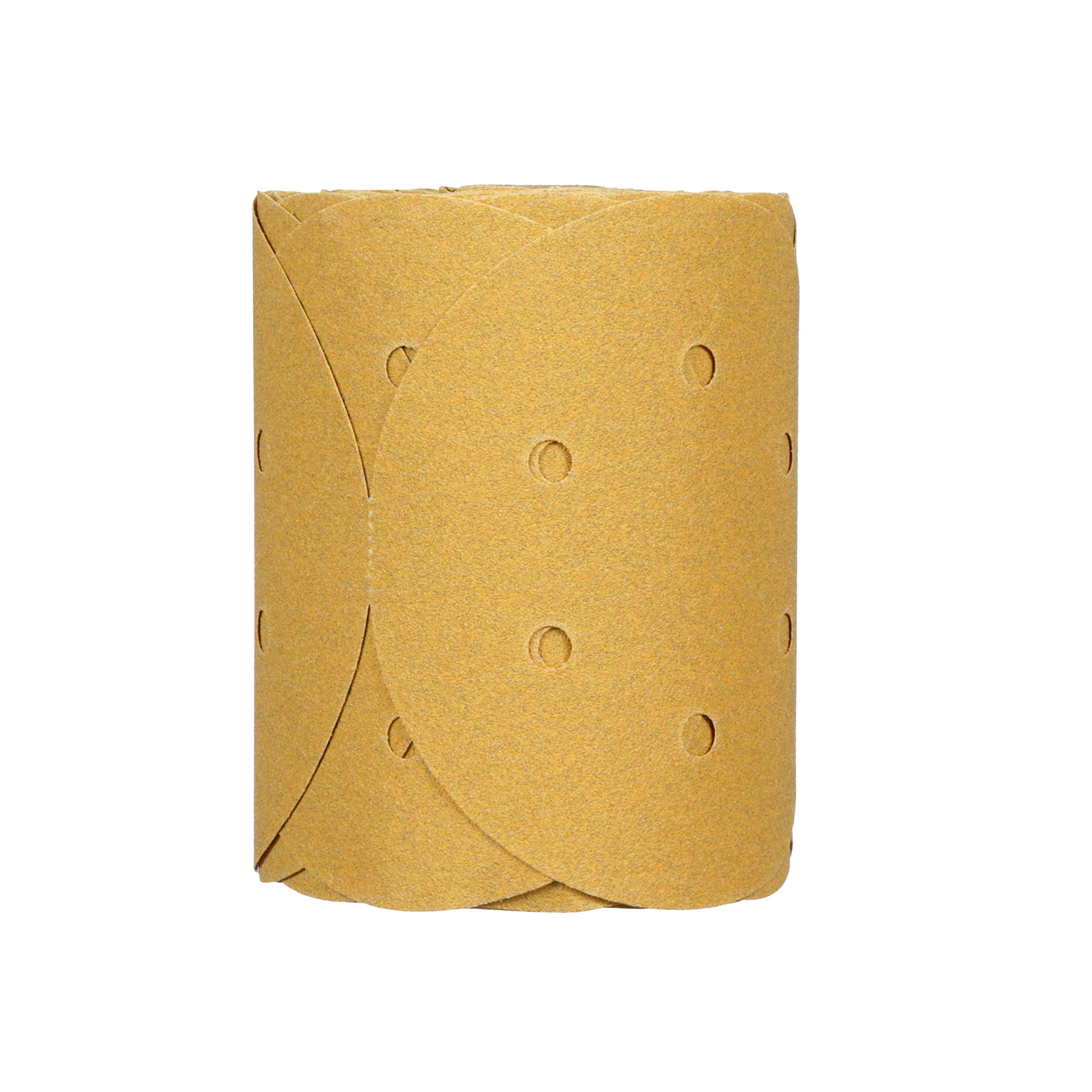 3MStikit Gold Disc Roll Dust Free, 01643, 6 in, P80, 125 discs per roll