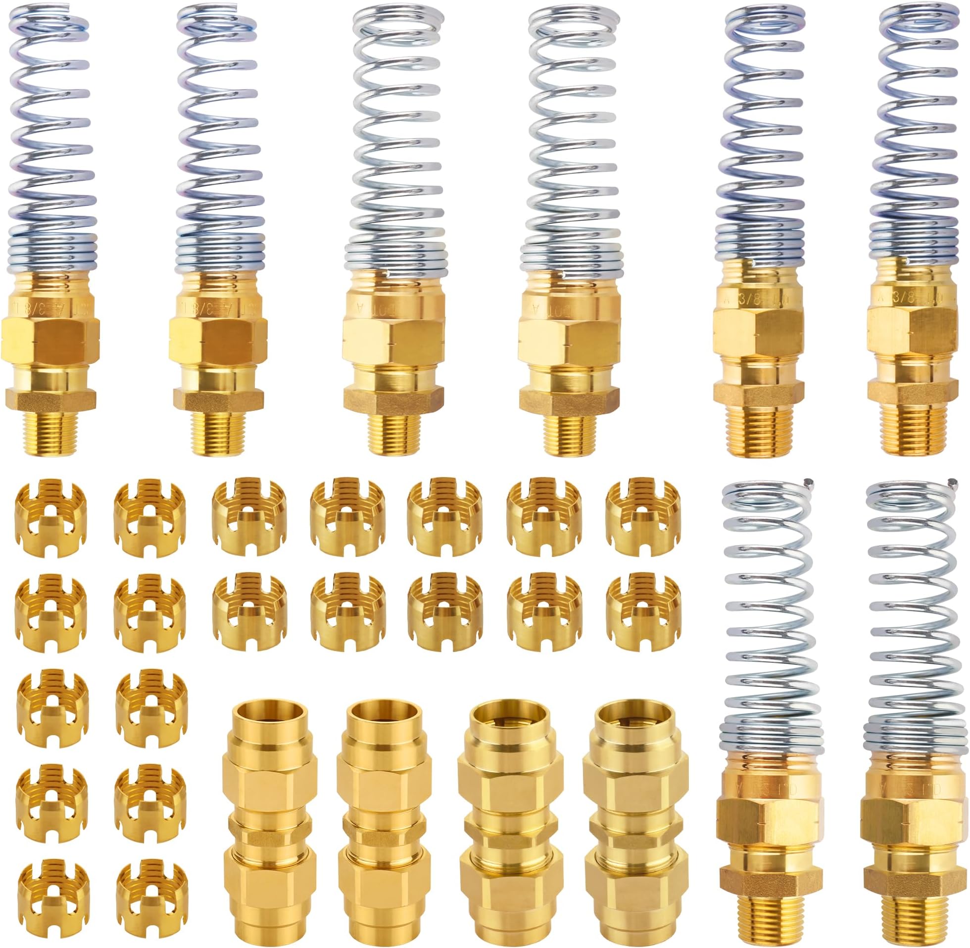 DAZAKOOT Brass DOT Air Brake Hose End Fitting, 1/2” Hose x