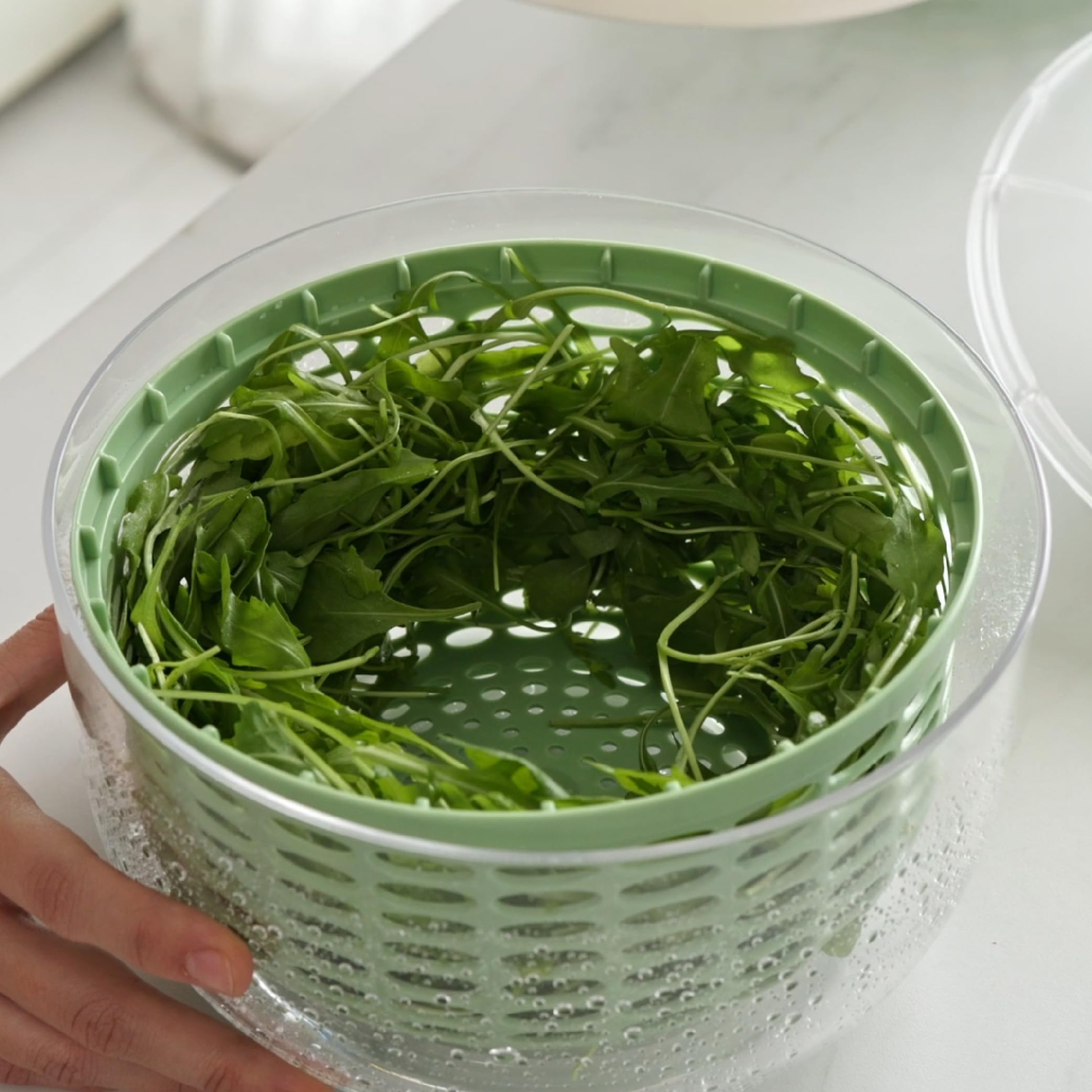 IBILI - Centrifugadora Eléctrica Spin 2,80 Lt, Centrifugador eléctrico de ensalada y verduras, recargable por USB, secado rápido