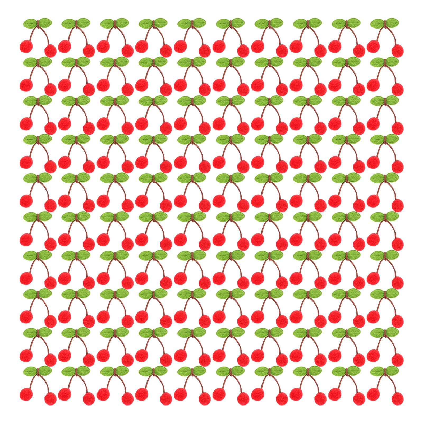 of 100 Cherrys Blossoms Florals Pompoms for Craft Hair Accessories Decorative Materials Cherrys Pompoms Accessories
