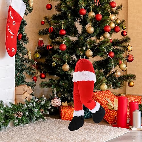 Miniatura 8 de Christmas Stuffed Legs Santa Legs Hanging Santa Fake Legs Leg Ornament Hanging for Christmas Xmas Tree Topper Fireplace Wreaths Decor Holiday Party
