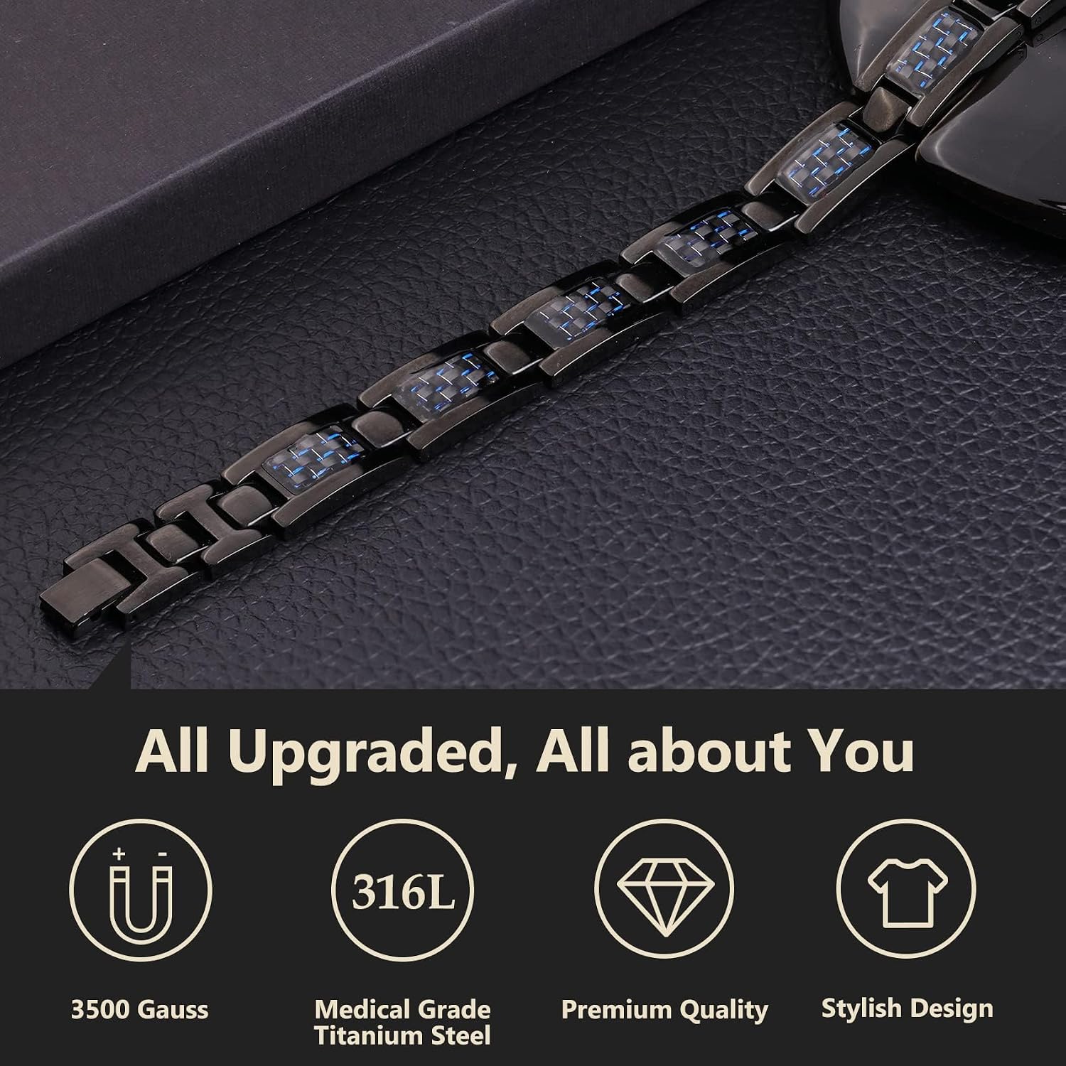 Bracciale Magnetico In Rame EnerCoppeX Con Pietre Turchesi - Disintossicante, Regolabile, 3500 Gauss