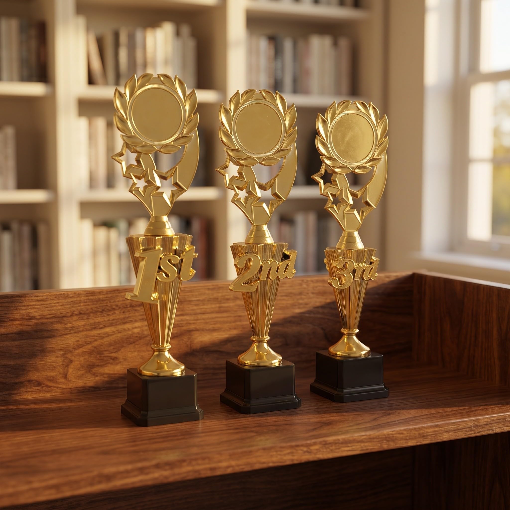 TOYANDONA 3 trofei per Il 3°, 2° e 1° Posto, trofei Premio a Stella per | Coppa divertente per tornei sportivi, trofei in plastica per competizioni di calcio, basket e baseball.