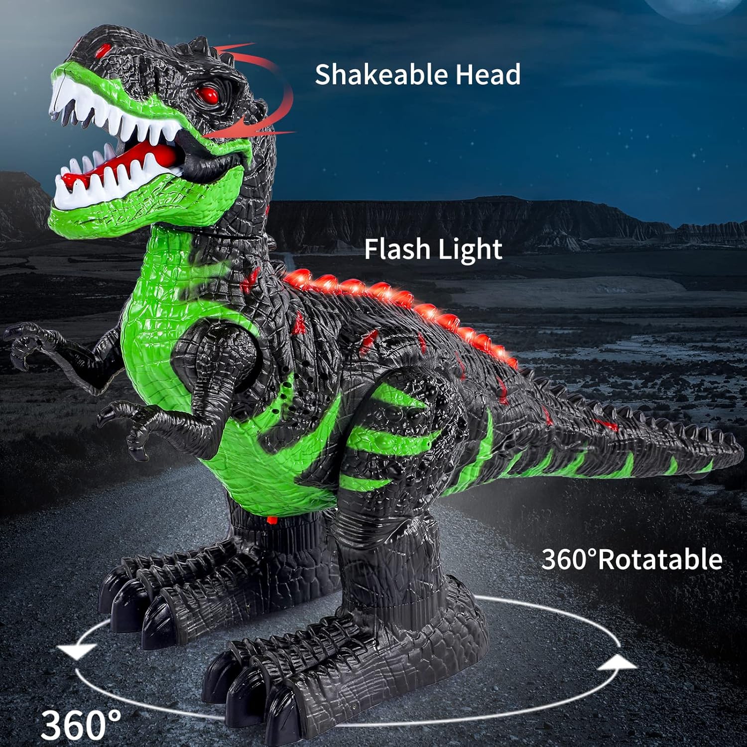 IHAHA Dinosaur Toys for Kids 5-7 8-12 3-5, Remote Control Dinosaur Toys for Boys Age 4-7, RC Dinosaur Toys Christmas Birthday Gifts for Boys Kids, 2.4G Rechargeable Big T-rex Toys with Light & Sound