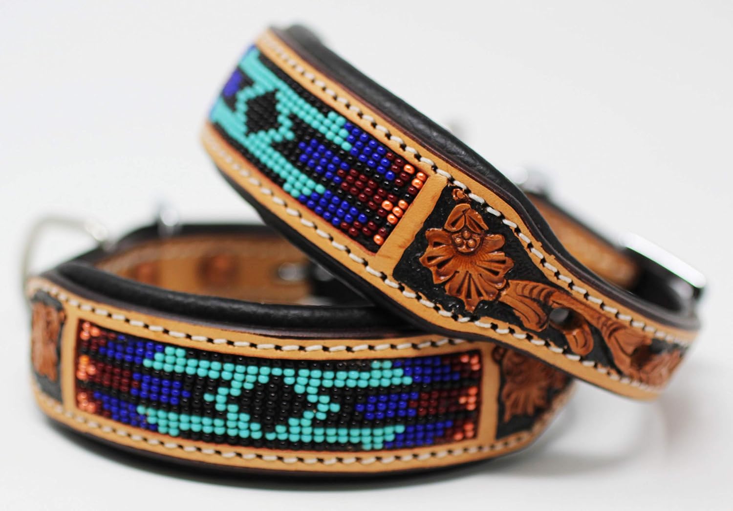 XSmall 9''- 13'' Dog Puppy Collar Genuine Cow Leather Padded Canine 6069TL