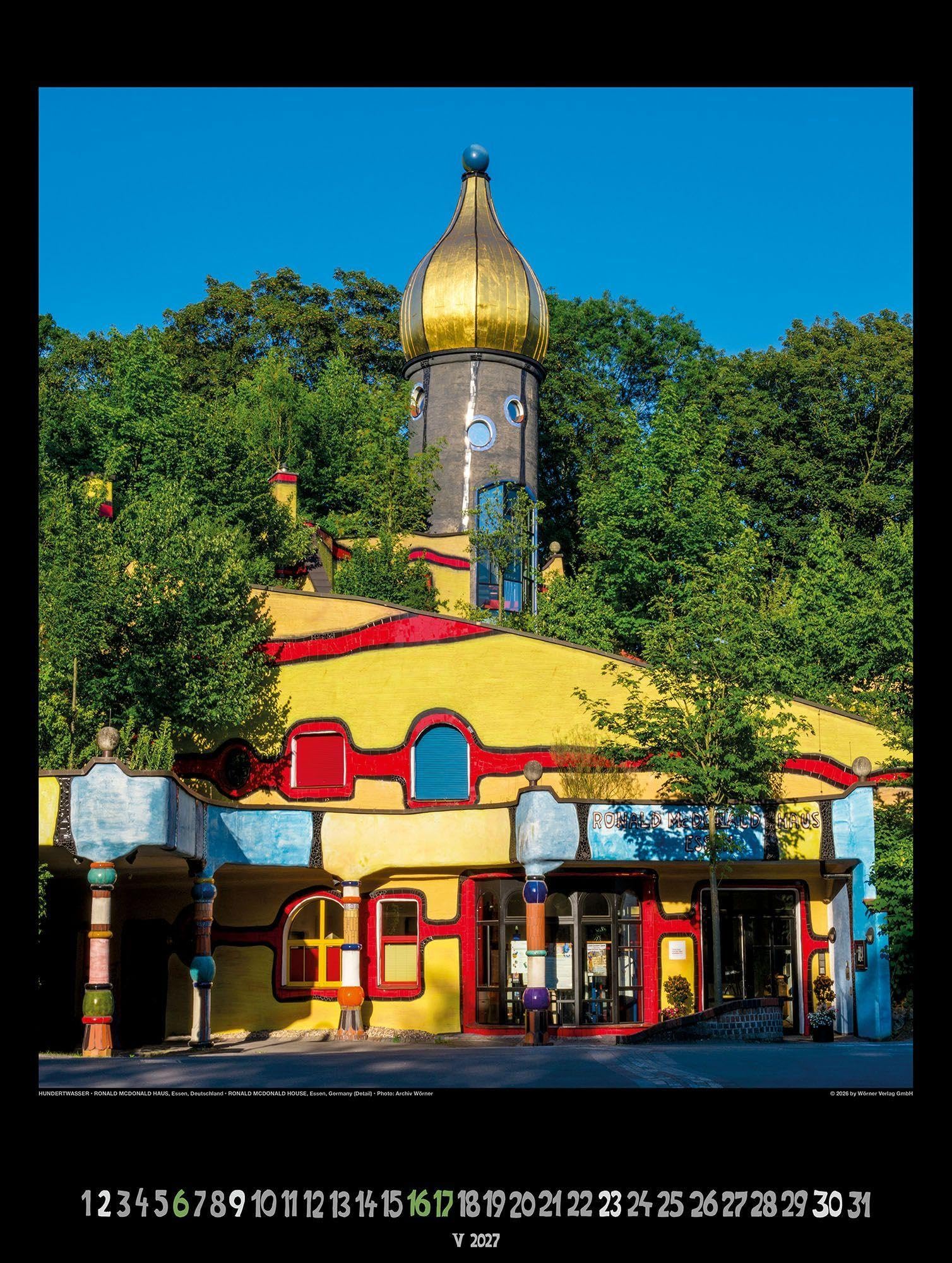 Großer Hundertwasser Architektur Kalender 2027