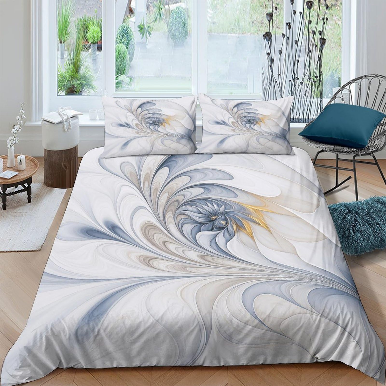 GPLZQXKJNH Galaxy Starry Sky Duvet Cover 3D Printed Microfiber Bedding Set with 2 Pillowcases for Bedroom Decor and Soft Sleep Experience Single（135x200cm）